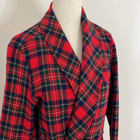 Vintage Pendleton Red Plaid Virgin Wool Robe Women’s M/L 54” Long - Picture 1 of 11
